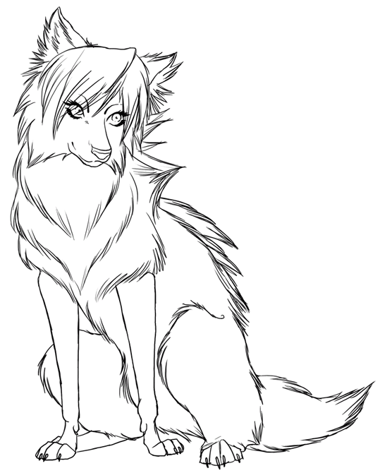 Coloring Pages Of Anime Wolves