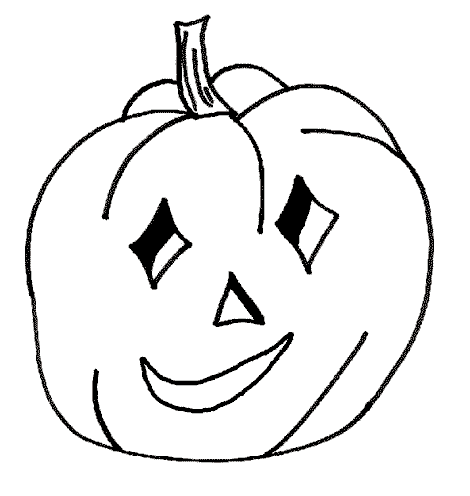 Halloween pumpkin with black white eyes, triangular nose and mouth