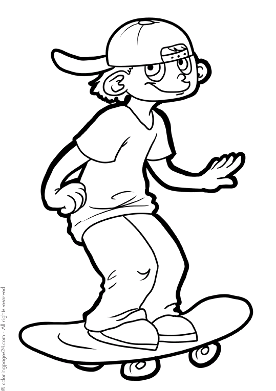 Skateboarding 10 Coloring Pages 24