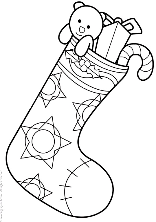 Christmas stocking full of gifts