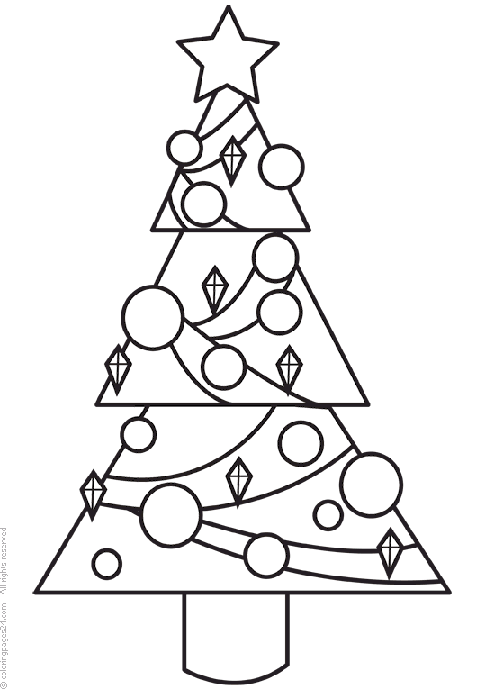 Christmas tree with angular shapes