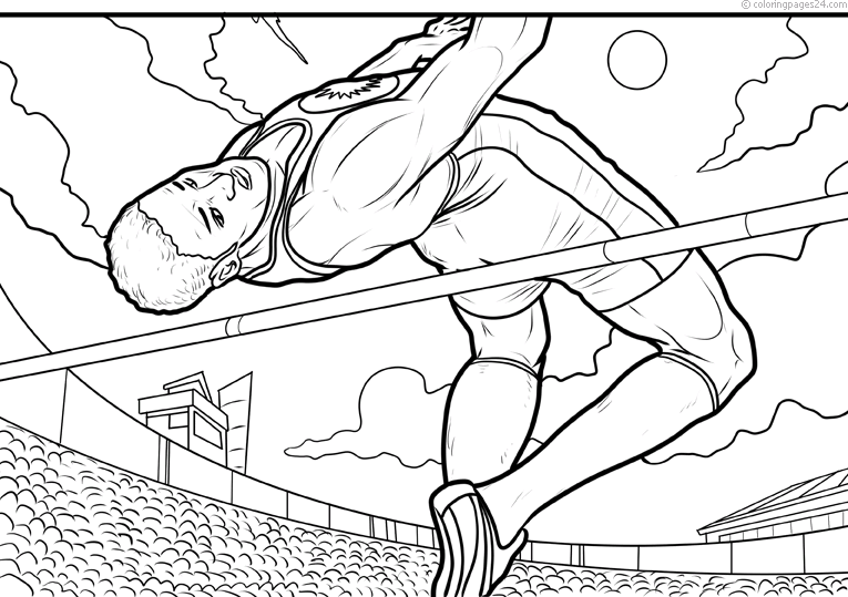 Printable Track And Field Coloring Pages