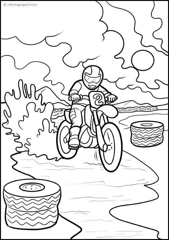 Motocross 5 Coloring Pages 24 Motocross 5 Coloring Pages 24