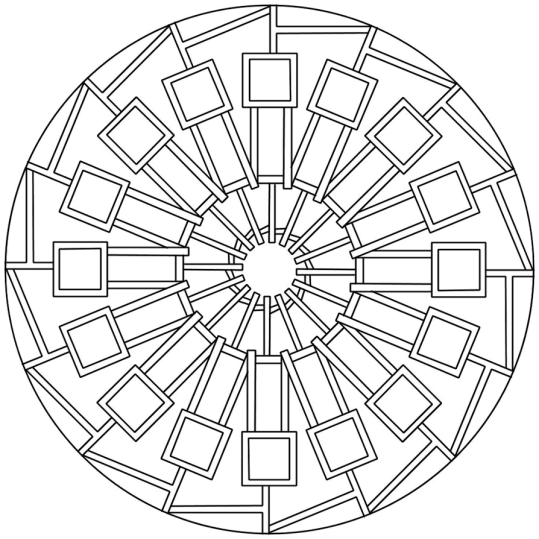 Mandala with squares