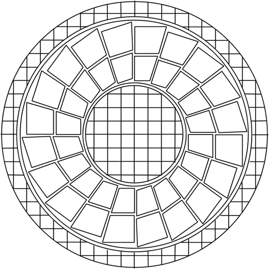 Mandala with loads of squares