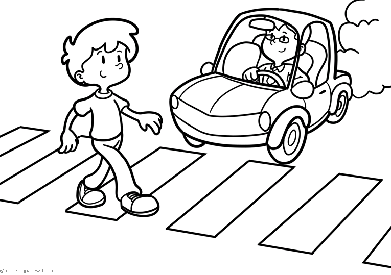 A boy goes over a crossing point