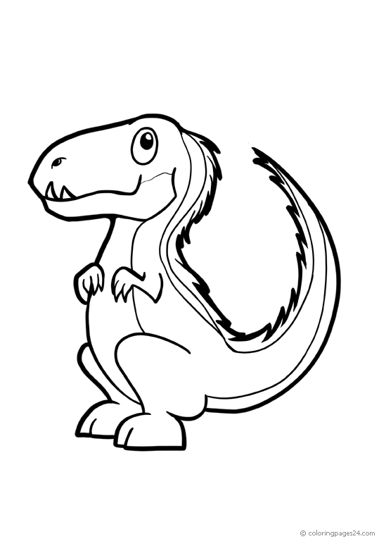 A little baby dinosaur, T-Rex (Tyrannosaurus Rex) | Coloring Pages 24