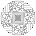 Mandala with broken glass