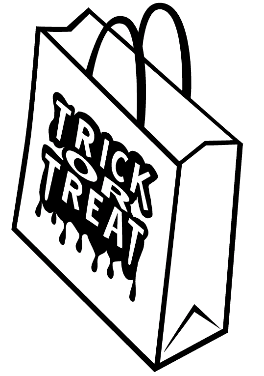 Paper bag with text Trick or Treat
