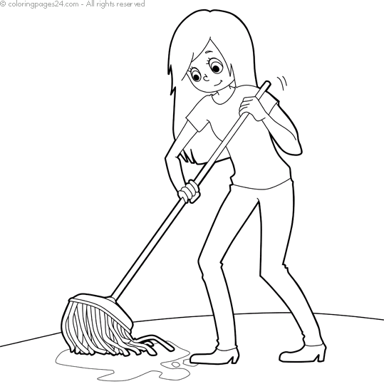 Cleaning 5 | Coloring Pages 24