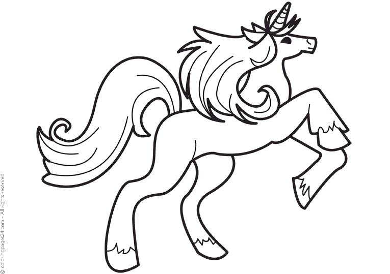 Unicorn with large mane and a nice tail