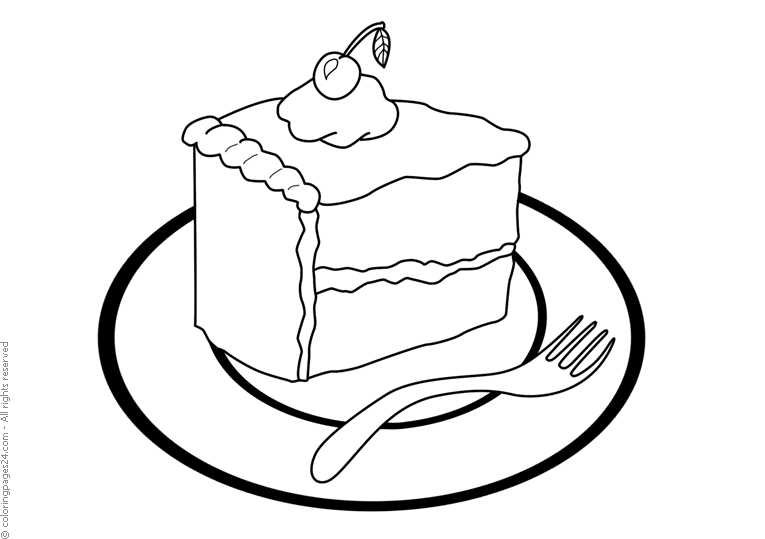 Cakes & Pastries 11 | Coloring Pages 24