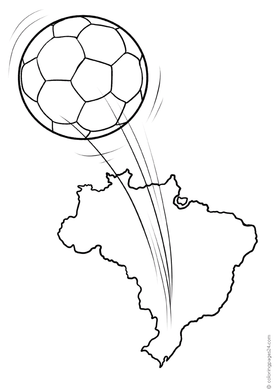 Brazil Soccer Logo Coloring Page