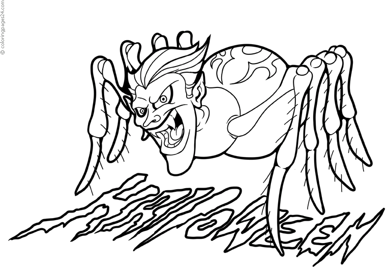 Halloween, a human being trapped in a spiders body 