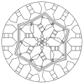 Madala pattern, arrows shaped as rectangles